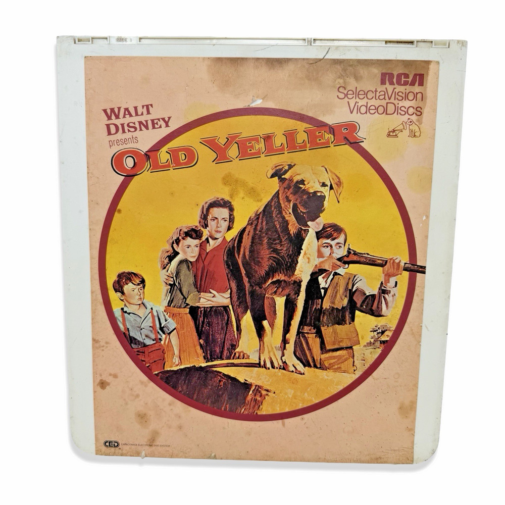 Vintage RCA CED Old Yeller Disney Videodisc 1980s SelectaVision Untested
